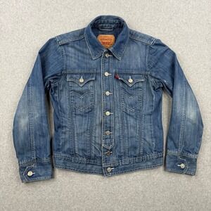 Vintage Levis Jacket Womens Medium Blue Denim Jean Trucker Type 3‎ Cotton
